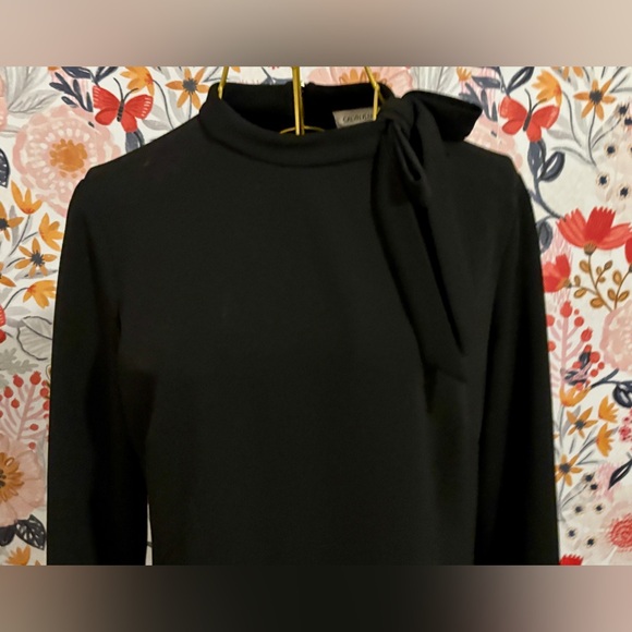 Calvin Klein Black Sheath Dress with Long Sleeves - Picture 3 of 4